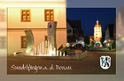 Bildpostkarte 5 - Brunnen am Rathaus bei Nacht